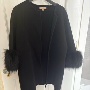 Michael Kors Black Blazer with Faux Fur Cuffs